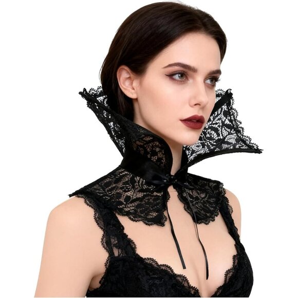 Accessories - Women Black Victorian Collar Gothic Accessories Cosplay Vampire Costume